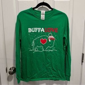 Buffalo Bills Buffalove Winter Holiday Shirt - Green Long Sleeve Women’s Size S